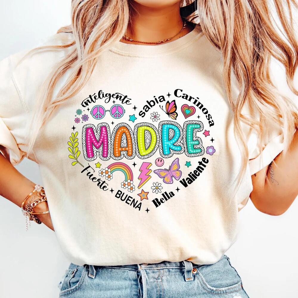 Retro Madre T-shirt, Madre T-Shirt, Mothers Day Shirt